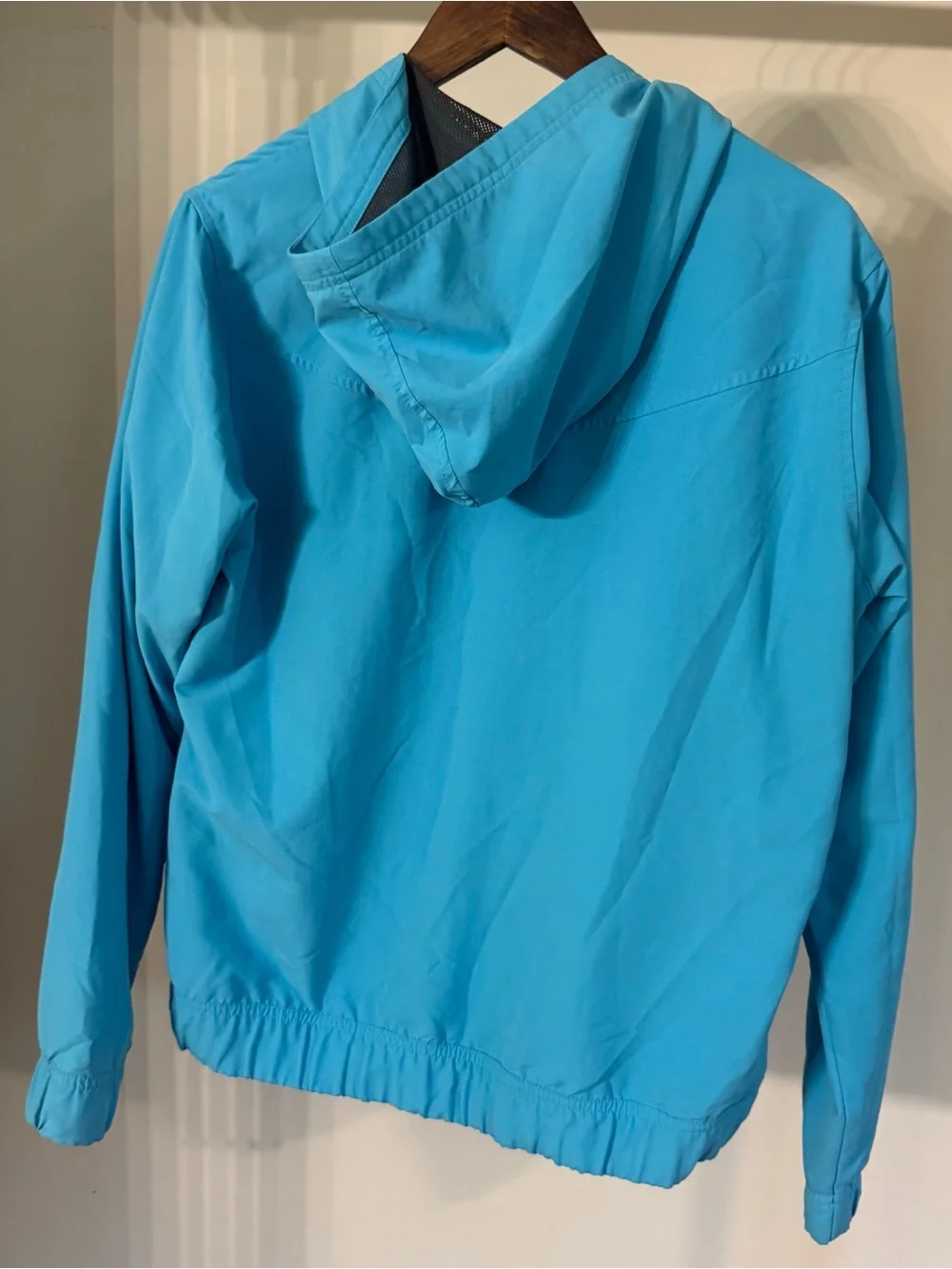 Men's Reebok Blue Hooded Windbreaker Jacket Size Large
